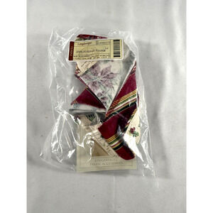 2006 Longaberger Holiday Helper Botanical Stripe Fabric Liner 23366270